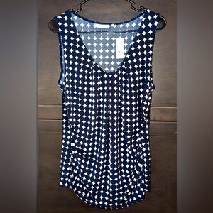 New York & CO NWT Geometric S/L Top Size XL